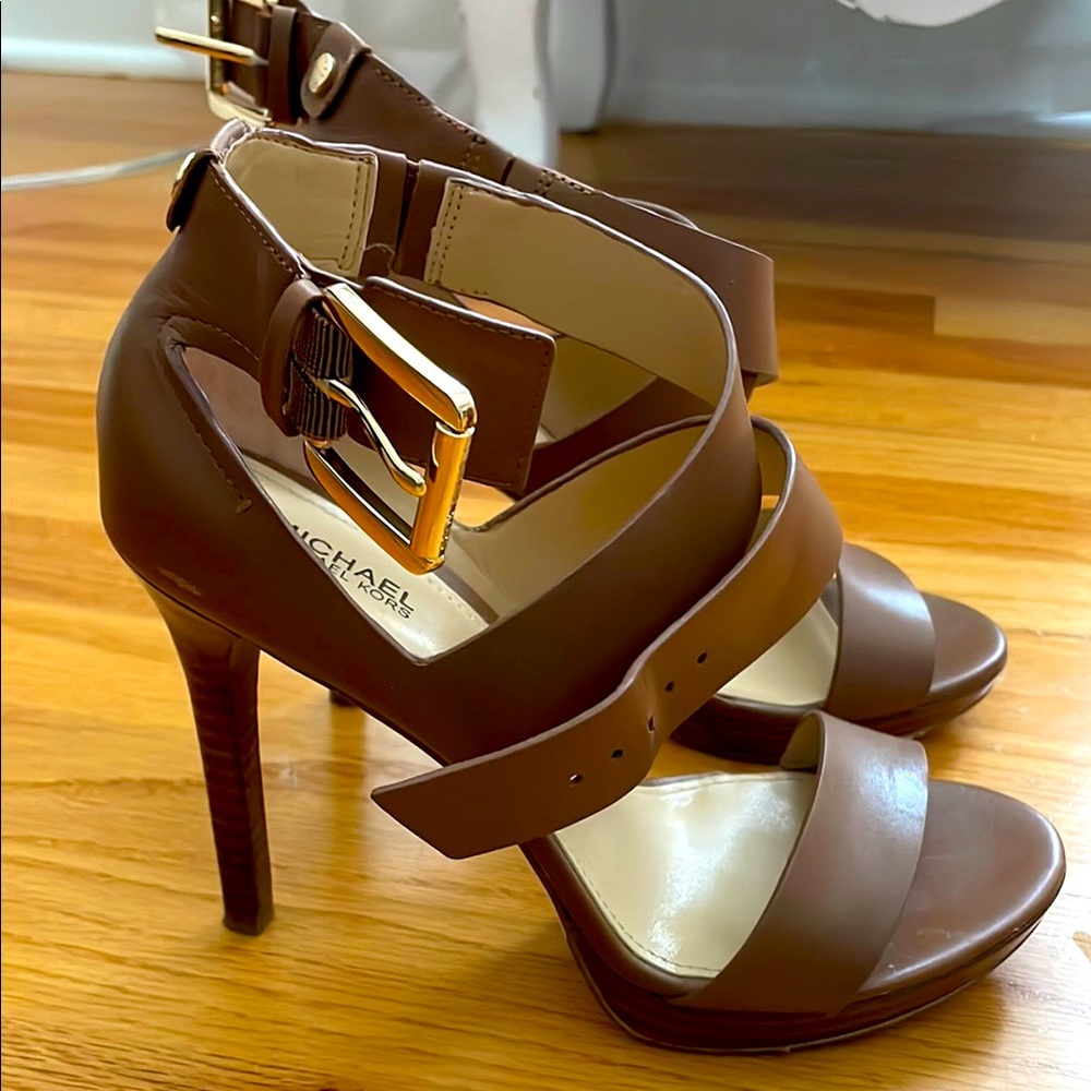 Michael Kors Brown Strappy Heels